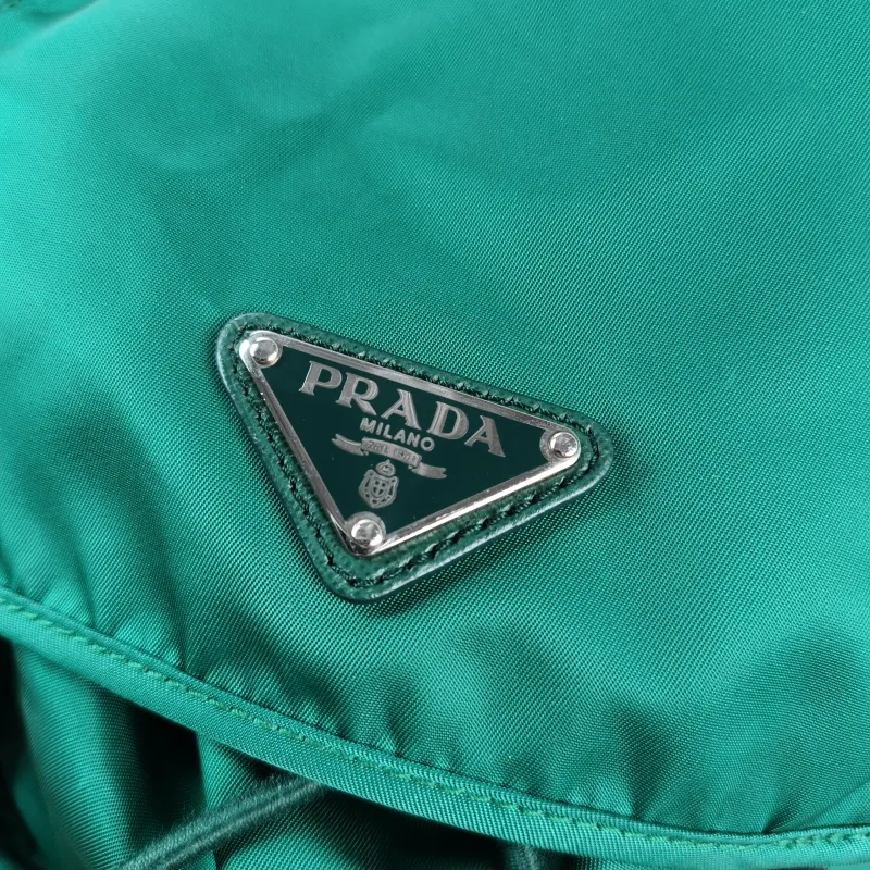 PRADA Backpack Nylon Backpack Green Nylon One Size 21 × 13 × 26 cm — detail view 7 of 11