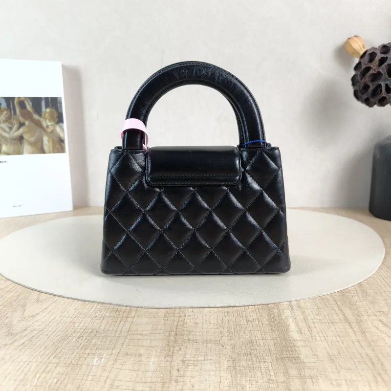 Chanel Crossbody Bag Kelly Black Waxed Leather Mini 19 × 7 × 13 cm — cover view 5 of 5