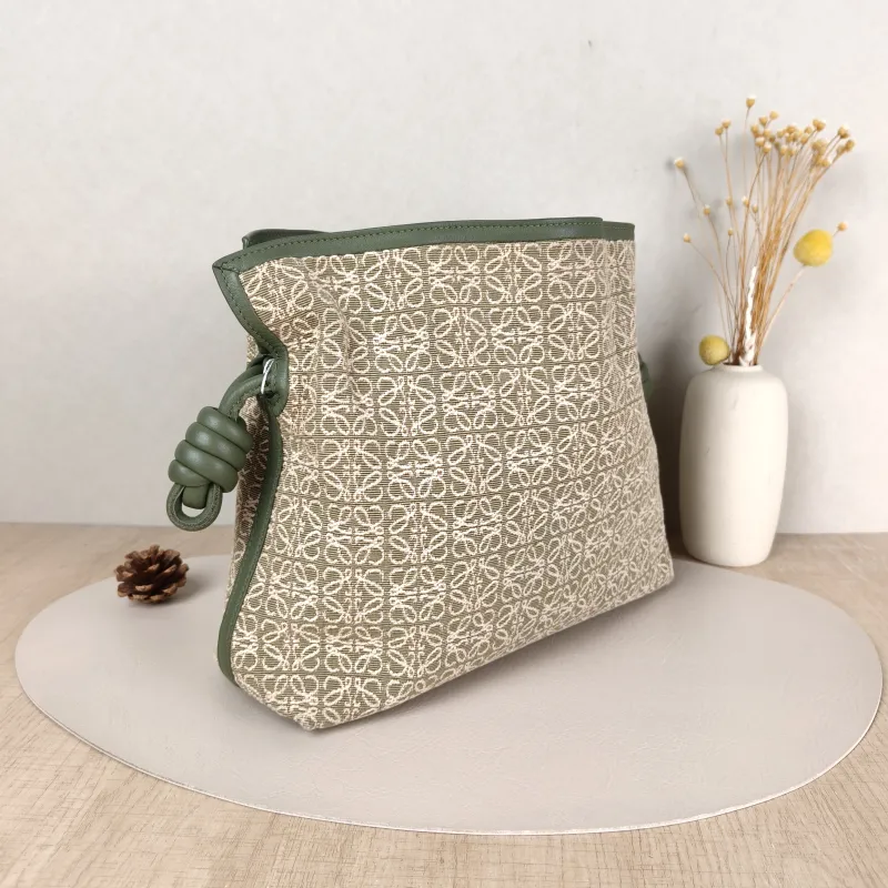 LOEWE Crossbody Bag Flamenco Green Monogram Canvas Medium30 × 10.5 × 24.5 cm — cover view 4 of 5