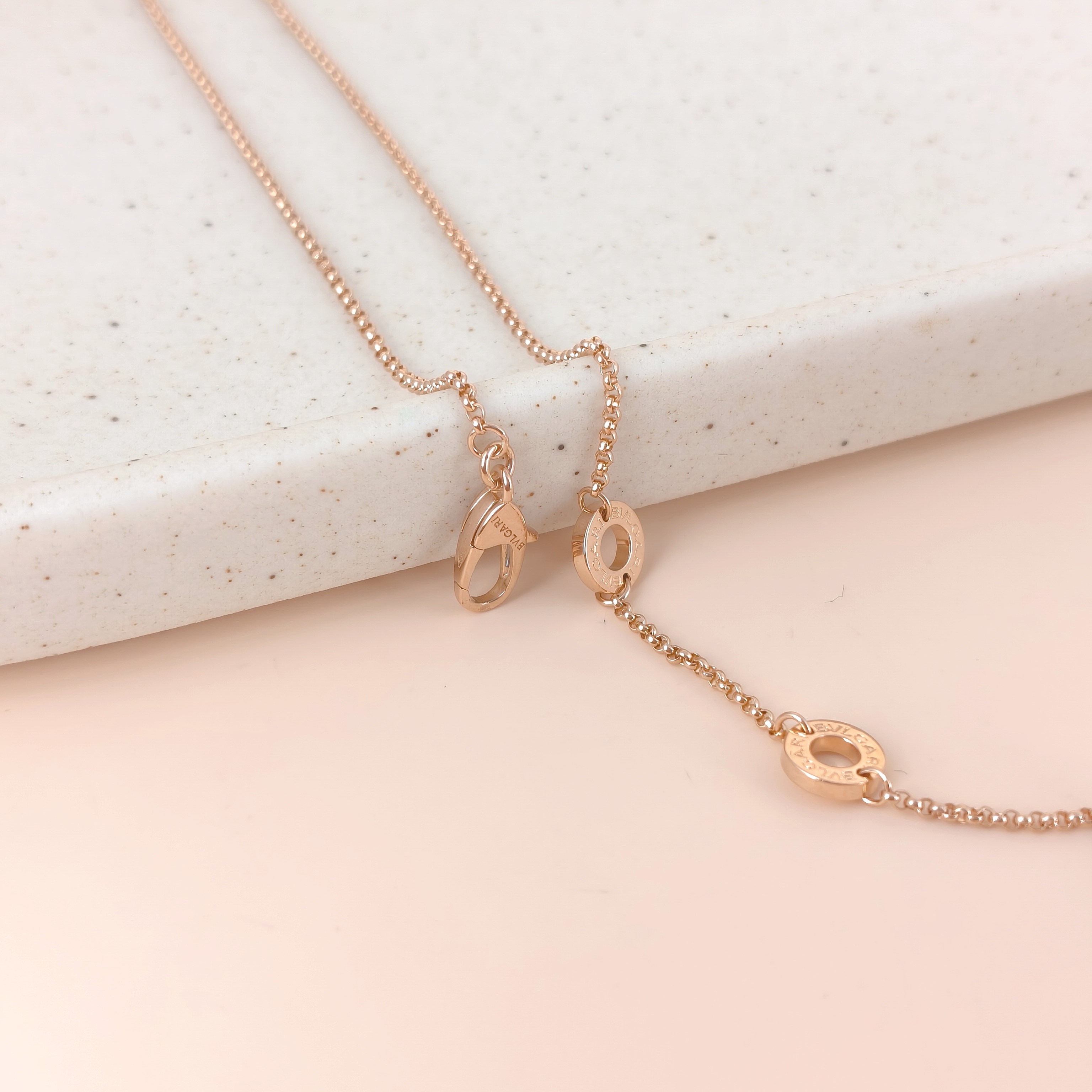 Bvlgari Necklace B.zero1 Pavé Diamond Rose Gold Diamond18KR ose Goldmini43cm — cover view 7 of 9