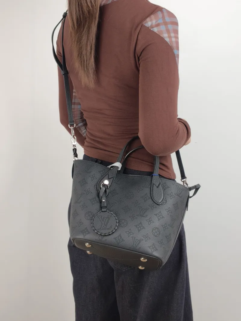 Louis Vuitton Crossbody Bag Blossom Top Handle Bag Black Calfskin Small 20 × 12.5 × 20 cm — on-model view 1 of 2