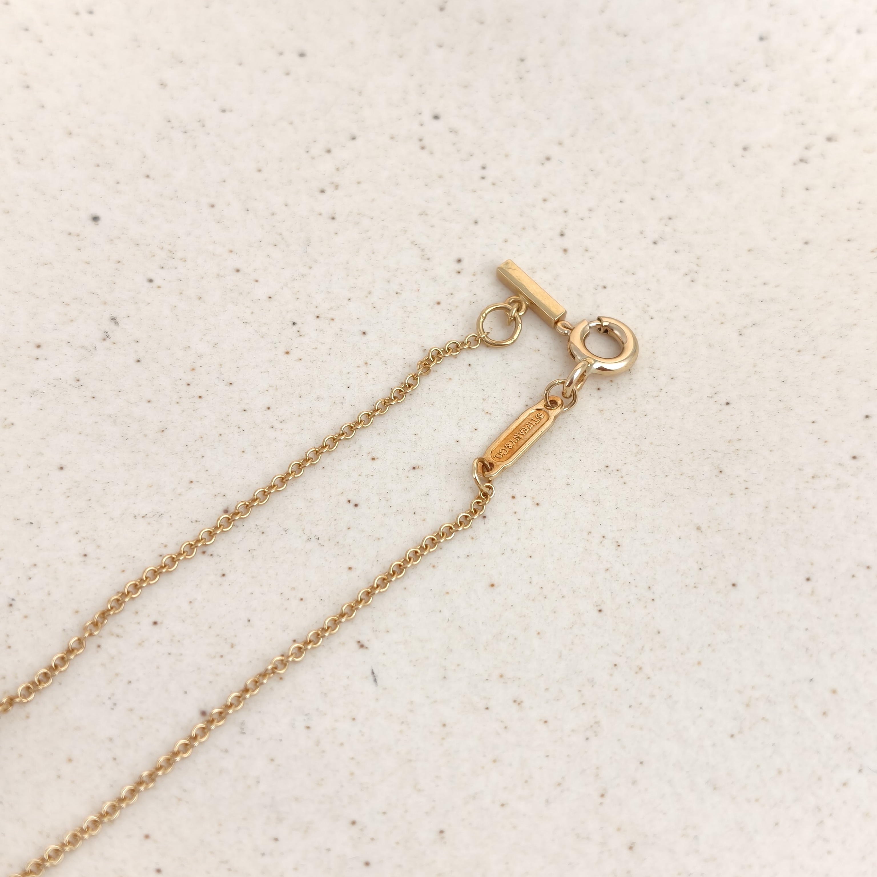 Tiffany&Co. Necklace TC ollection Smile Yellow Gold Pavé Diamond Gold Diamond18KY ellow Gold Mini 40.6-45.7 — cover view 5 of 8