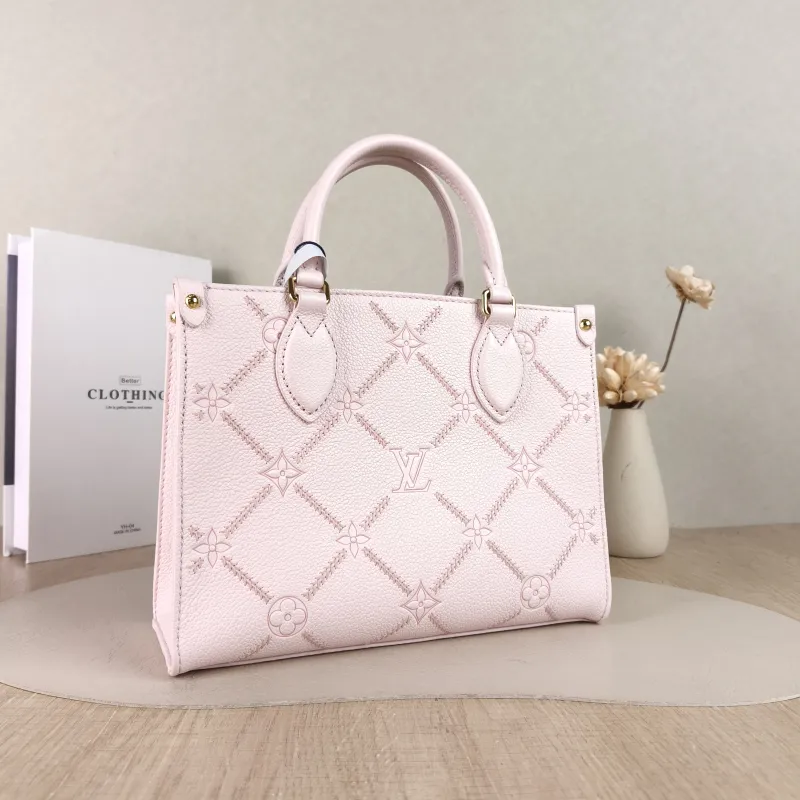 Louis Vuitton Shoulder Bag Onthego Pink Calfskin Small 25 × 11.5 × 19 cm — cover view 3 of 5