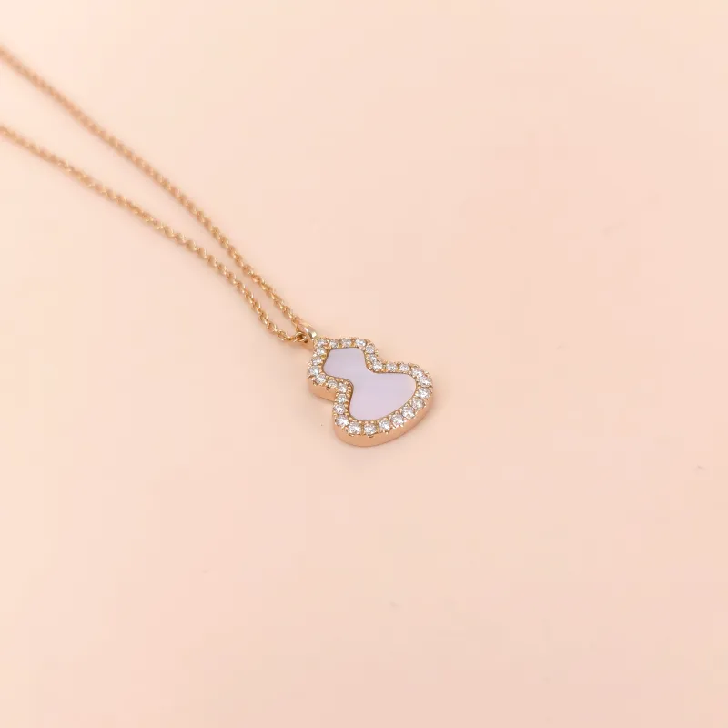 Qeelin Necklace Wulu Collection Necklace White Mother-of-Pearl Diamond18KR ose Gold One Size 40cm — cover view 6 of 8