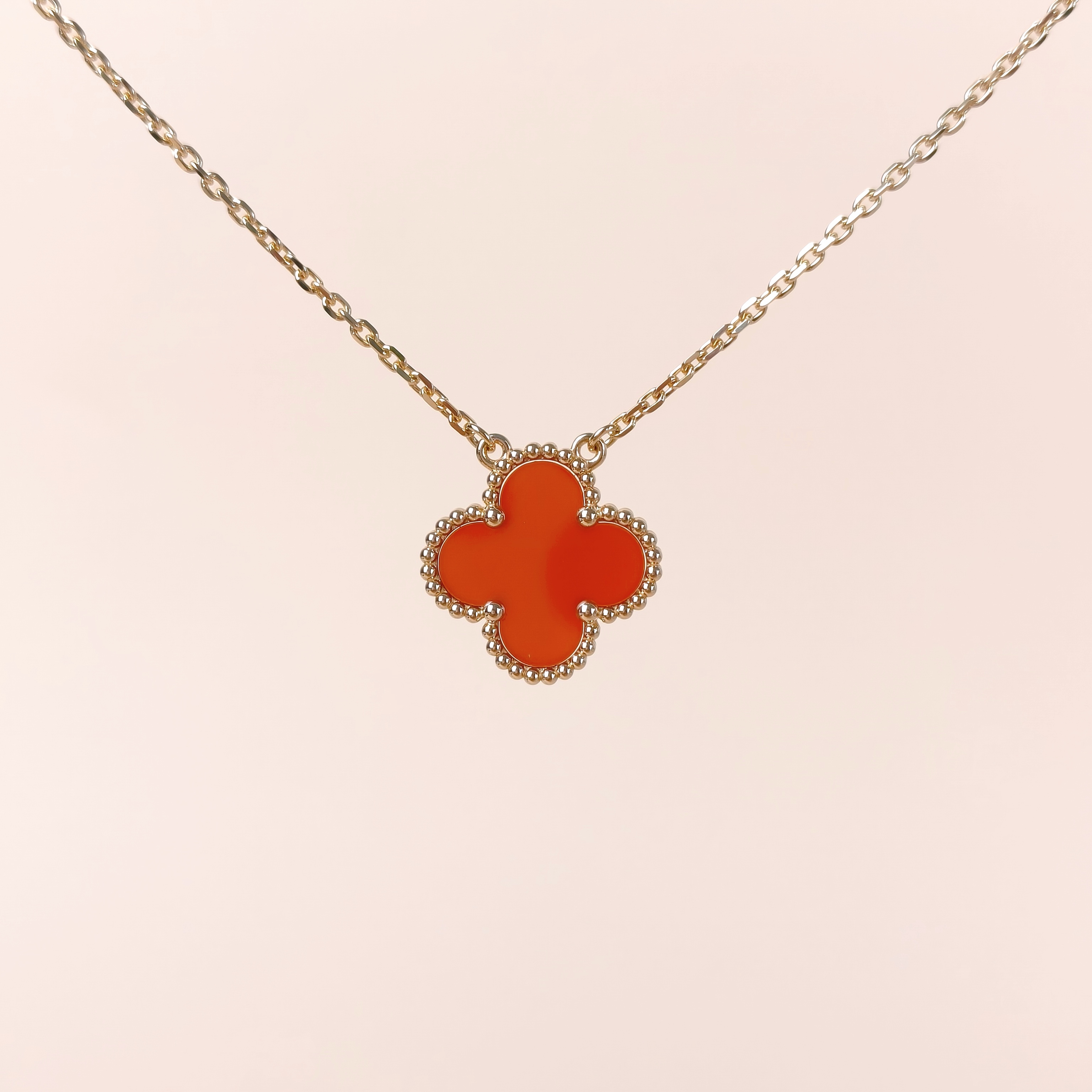 Van Cleef & Arpels Necklace Alhambra Alhambra Collection Necklace 18KY ellow Gold Vintage Small41cm