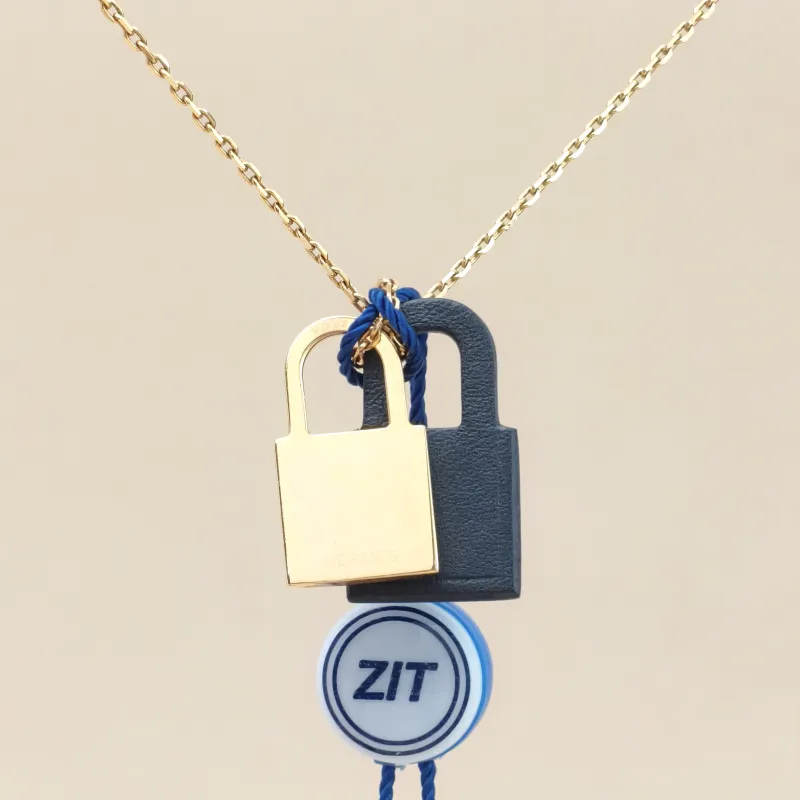Hermès Necklace O'Kelly Necklace Gold Black One Size48cm — cover view 7 of 10