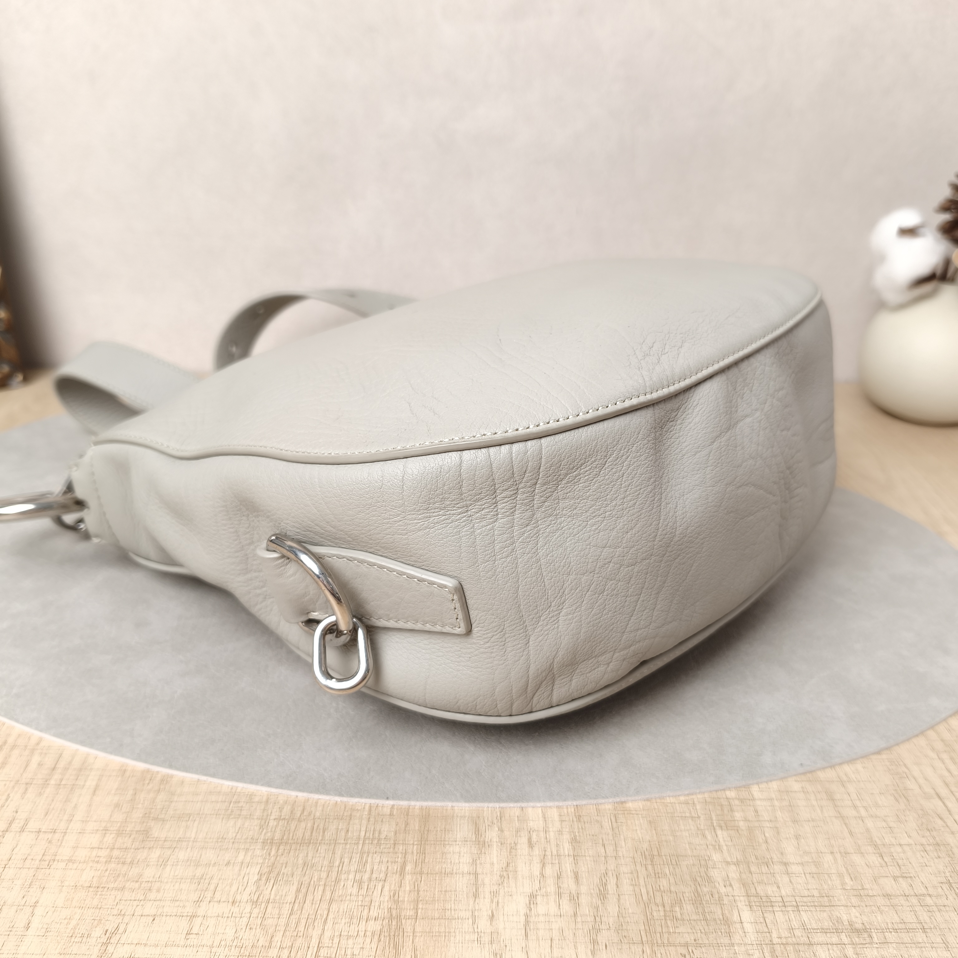 BURBERRY Crossbody Bag Crossbody Bag Grey Calfskin One Size24 × 8 × 23 cm — cover view 4 of 10