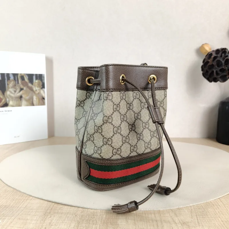 GUCCI Shoulder Bag Ophidia Bucket Bag Monogram PVC Mini 15.5 × 9 × 19 cm — cover view 5 of 5