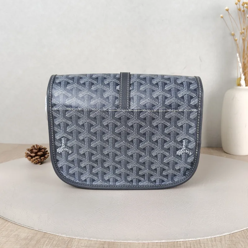 GOYARD Crossbody Bag BELVEDERE Messenger Bag Grey PVC Small 22 × 7 × 16 cm — cover view 5 of 5