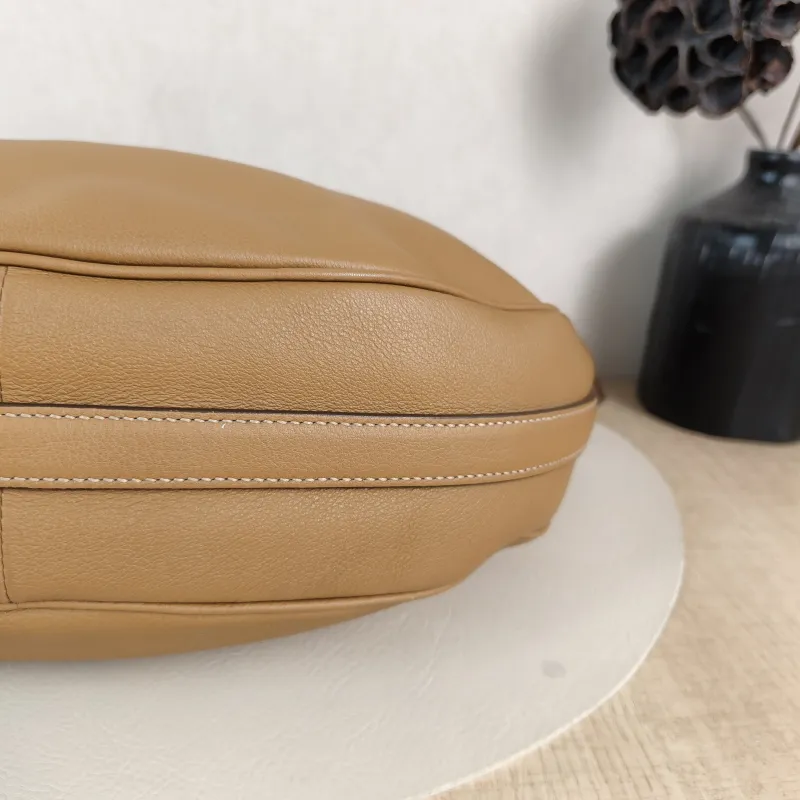 PRADA Shoulder Bag Arqué Brown Calfskin Large 35 × 8 × 22 cm — detail view 2 of 12
