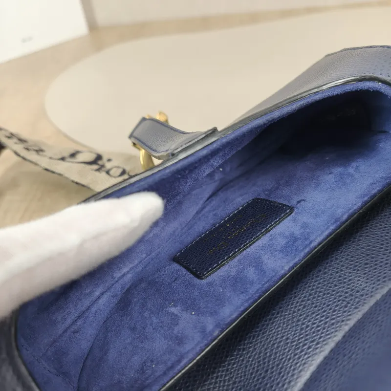 DIOR Top Handle Bag Saddle Blue Calfskinmini19 × 6 × 15 cm — detail view 1 of 13