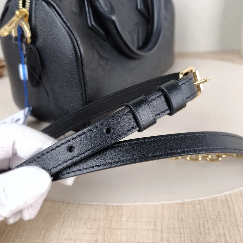 Louis Vuitton Crossbody Bag Speedy20 Black Monogram Empreinte Embossed Calfskin Small 20.5 × 12 × 13.5 cm — detail view 6 of 13