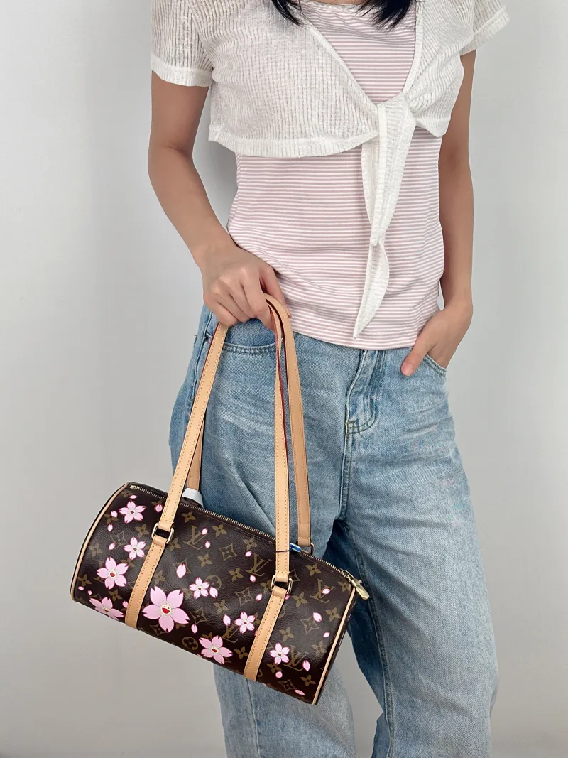 Louis Vuitton Shoulder Bag Papillon Monogram · PVC One Size30 × 15 × 15 cm — on-model view 2 of 2