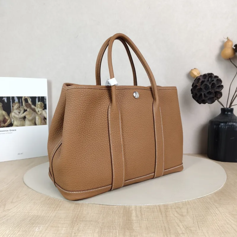 Hermès Top Handle Bag Garden Party 30 30 Negonda Calfskin Medium 30 × 13 × 21 cm K — cover view 2 of 6