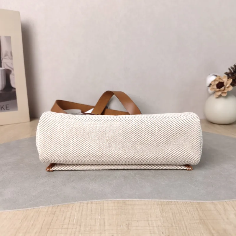 Hermès Shoulder Bag Herbag Zip 20 Beige Brown Calfskin，Canvas Mini 20 × 7 × 17 cm K — cover view 2 of 6