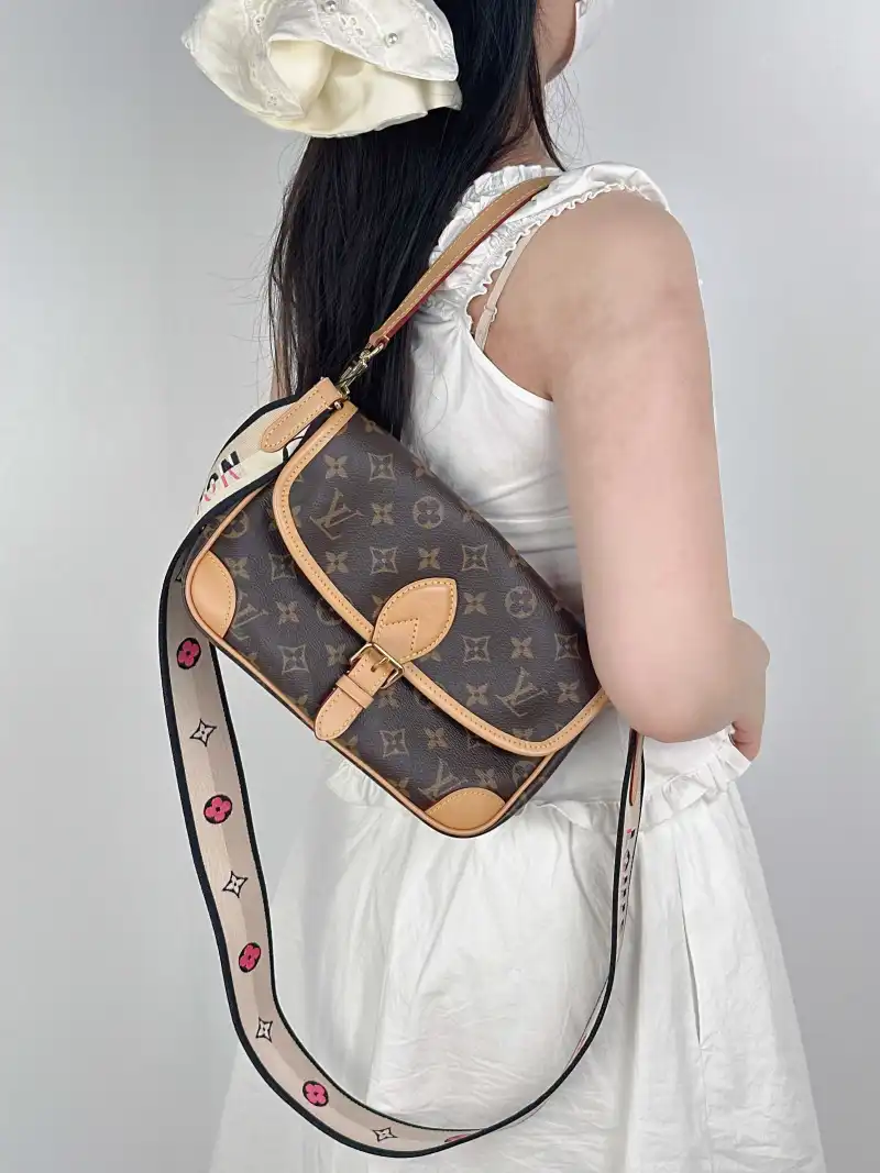 Louis Vuitton Crossbody Bag Diane Baguette Bag Shoulder Strap PVC Small24 × 9 × 15 cm — on-model view 1 of 2