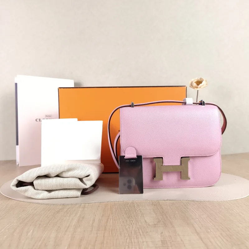 Hermès Crossbody Bag Constance 19 Silver-Tone Hardware X9 Epsom Calfskin Mini 18 × 4 × 15 cm k — cover view 2 of 6