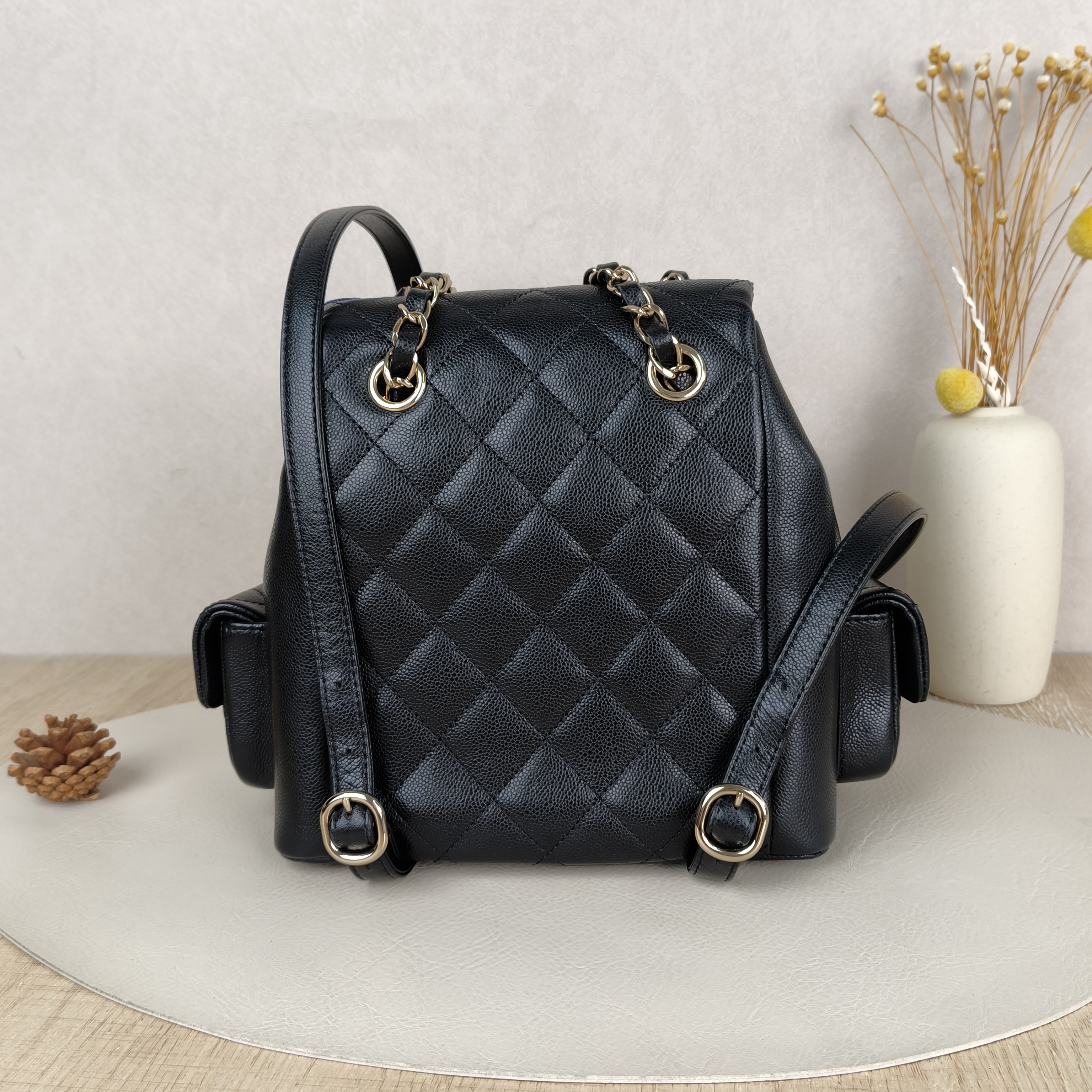 Chanel Backpackduma Black Grained Calfskin Large21 × 13 × 23 cm — cover view 2 of 9