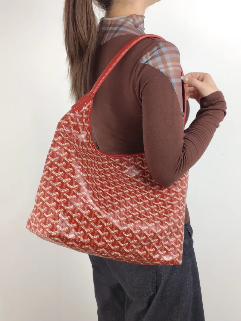 GOYARD Shoulder Bag Boheme Hobo​ Red PVC Small 43 × 14 × 27 cm — on-model view 1 of 2
