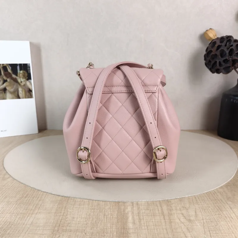 Chanel Backpack Duma Pink Calfskin Small 18 × 12 × 18.5 cm — cover view 4 of 5