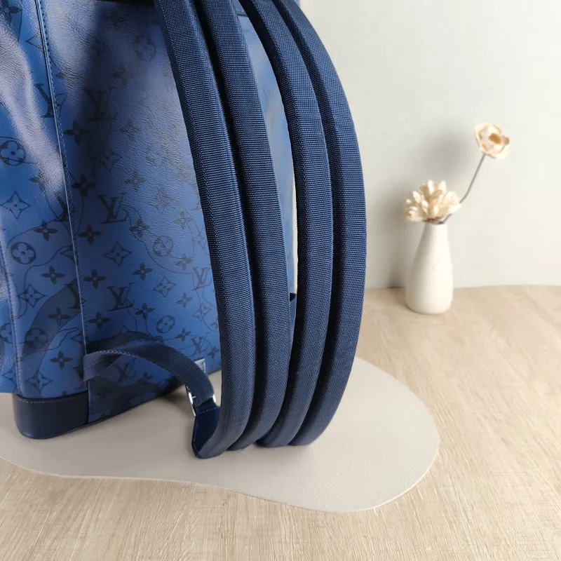 Louis Vuitton Backpack Christophe Backpack Blue PVC 33 × 12 × 44 cm — detail view 8 of 12
