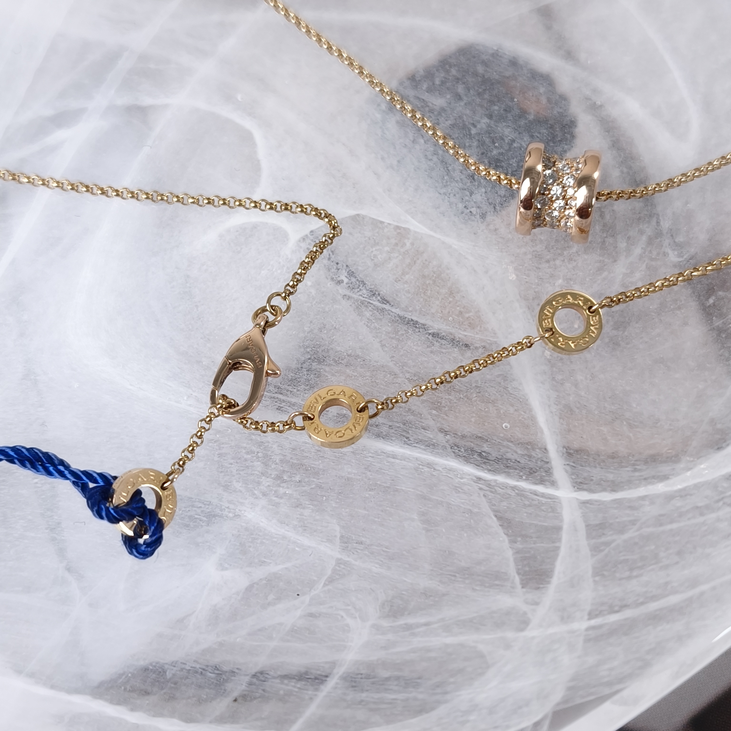 Bvlgari Necklace B.ZERO1Collection Pavé Diamond Rose Gold 18KR ose Gold Diamond One Size1.5*38-45 — cover view 11 of 11