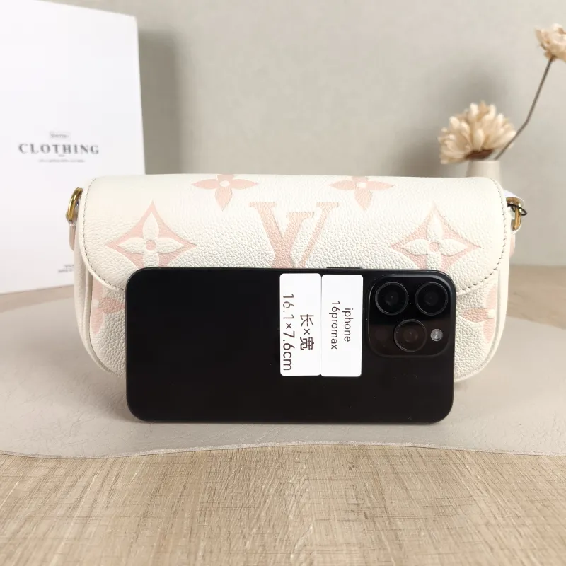 Louis Vuitton Crossbody Bag IVY White · Pink Monogram Empreinte Embossed Calfskin Small 23.5 × 4.3 × 12 cm — cover view 3 of 5