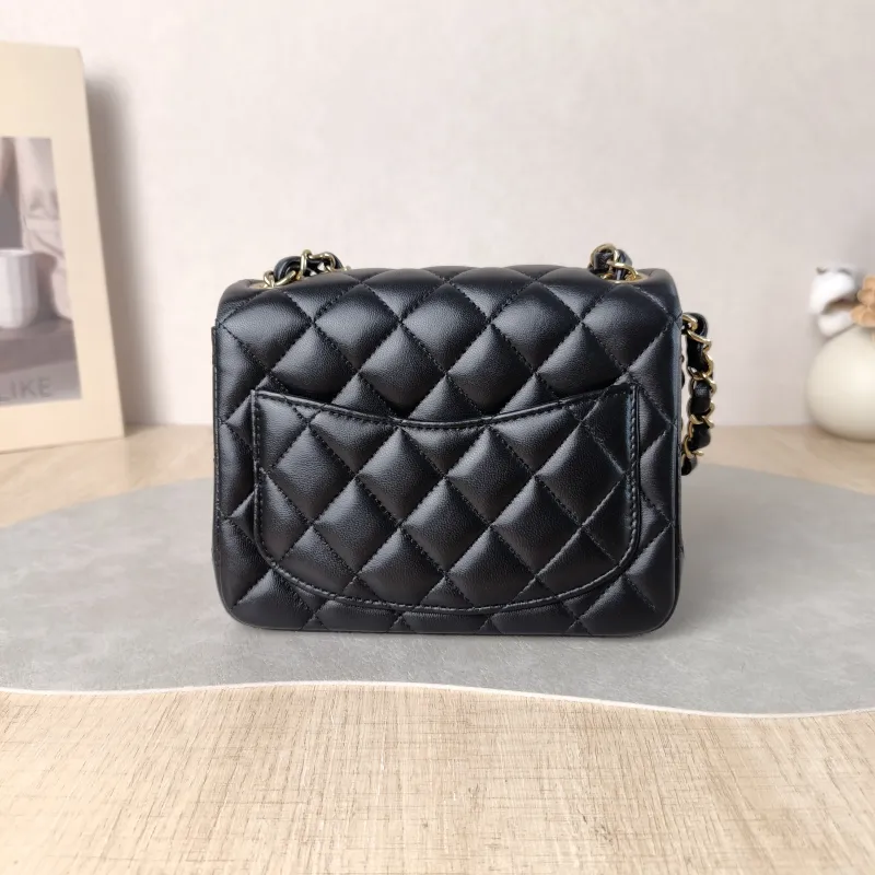 Chanel Crossbody Bag Classic Flap Mini CF Mini Black SL ambskin Mini 17 × 8 × 13.5 cm — cover view 5 of 5
