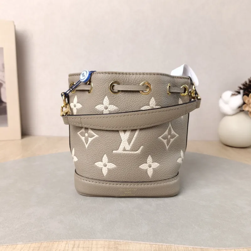 Louis Vuitton Crossbody Bag NANO NOÉ Bucket Bag Nano · White Monogram Empreinte Embossed Calfskin nano 13 × 10 × 16 cm — cover view 2 of 5