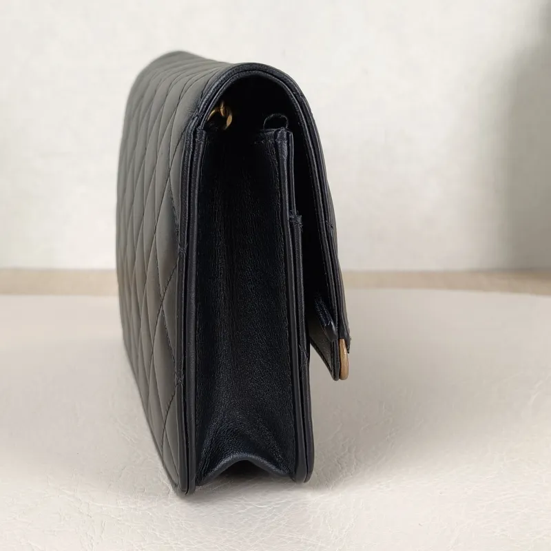 Chanel Crossbody Bag Classic Flap WOC CF WOCWOC Bag Black Lambskinmini19.2 × 3.5 × 12.3 cm — detail view 5 of 12