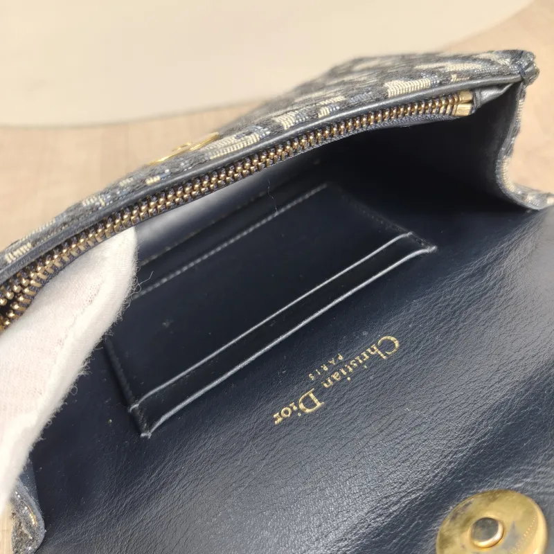 DIOR Belt Bag Saddle Belt Bag Blue Canvas One Size 17 × 3.5 × 10.5 cm — detail view 2 of 11