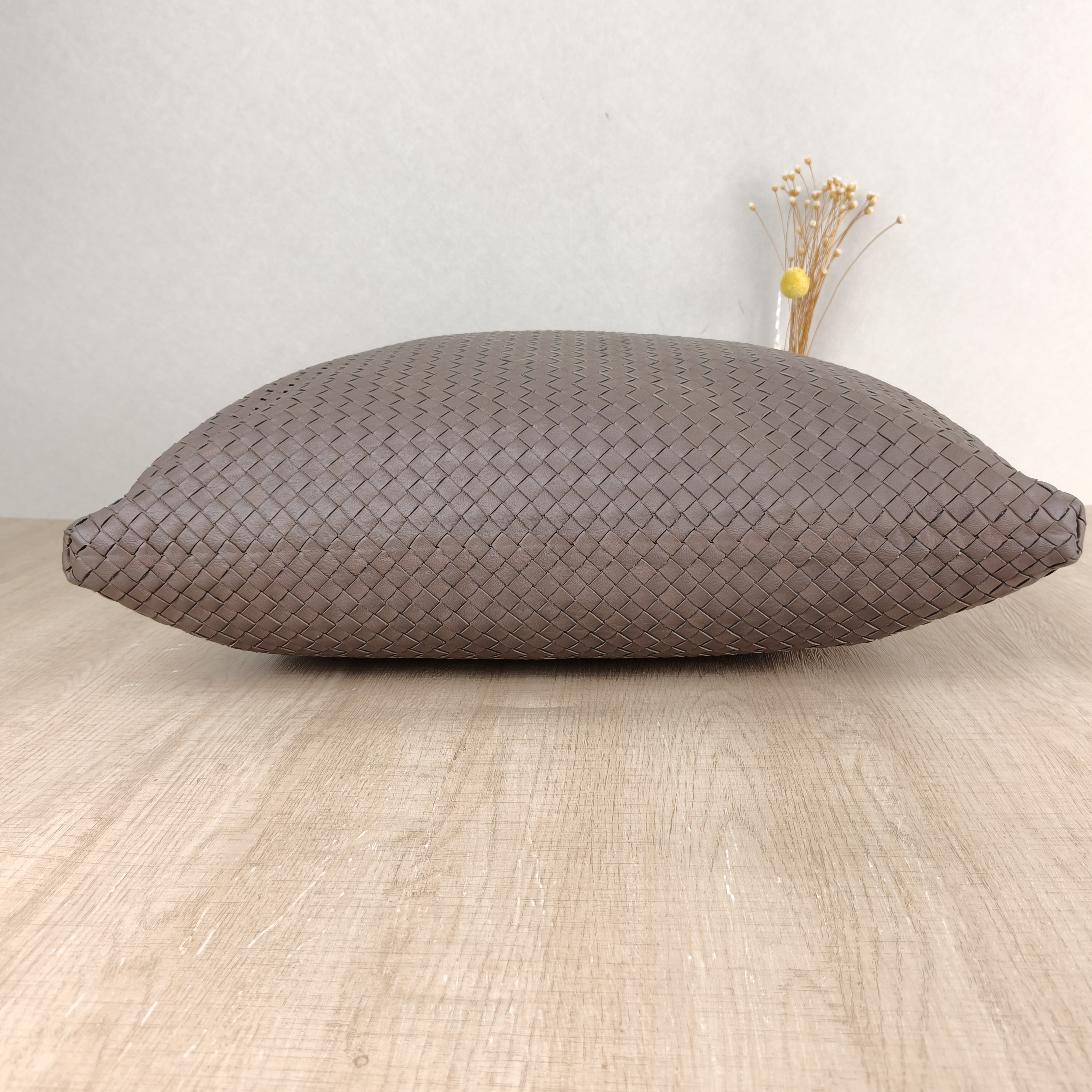 Bottega Veneta Top Handle Bag Woven Top Handle Bag Brown Calfskin One Size50 × 3 × 42 cm — cover view 4 of 5