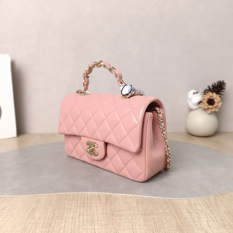 Chanel Crossbody Bag Edition mini Pink Lambskin mini 20 × 6 × 12 cm — cover view 3 of 5