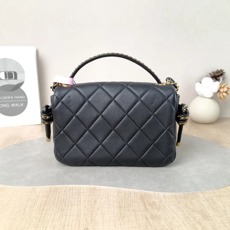 Chanel Crossbody Bag 25c Collection Woven Black Lambskin One Size 21 × 6 × 13 cm — cover view 5 of 5