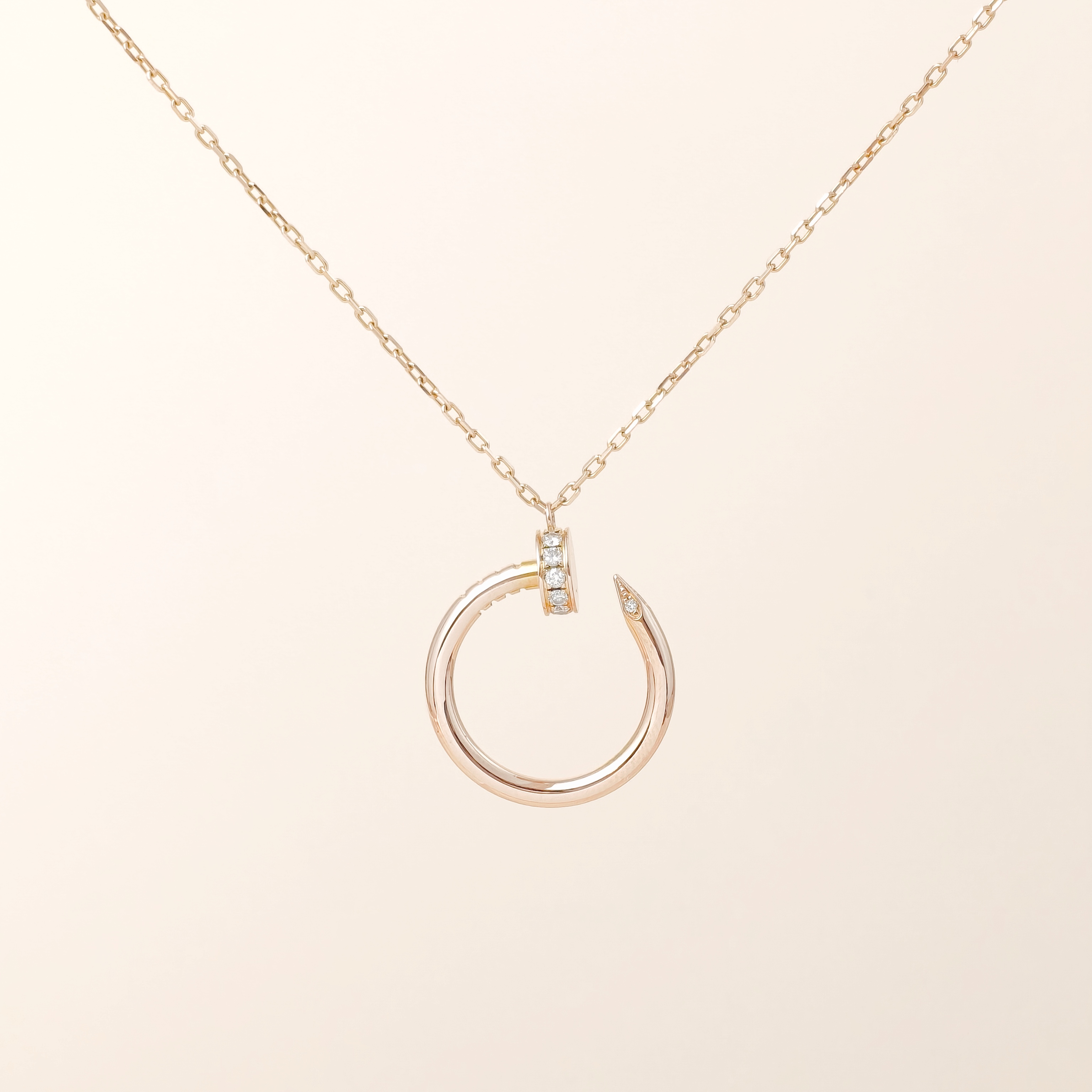 CARTIER Necklace Juste un Clou Necklace Rose Gold Diamond18KR ose Gold One Size42cm