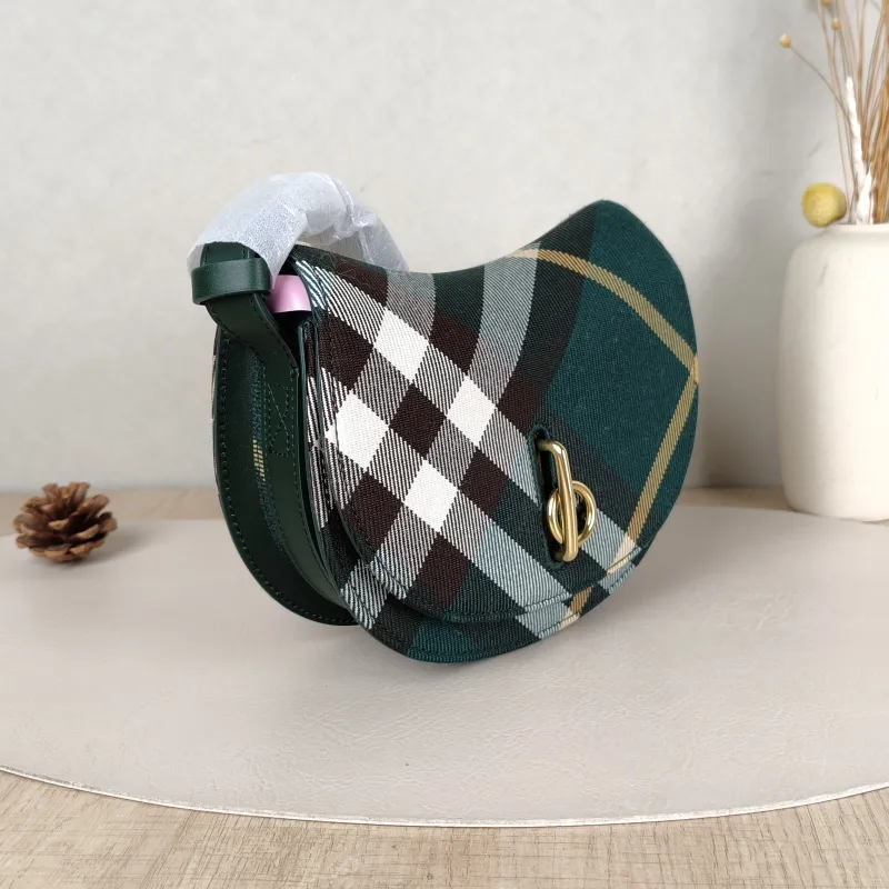 BURBERRY Crossbody Bag Crossbody Bag Green Canvas One Size19 × 6 × 16 cm — cover view 4 of 5