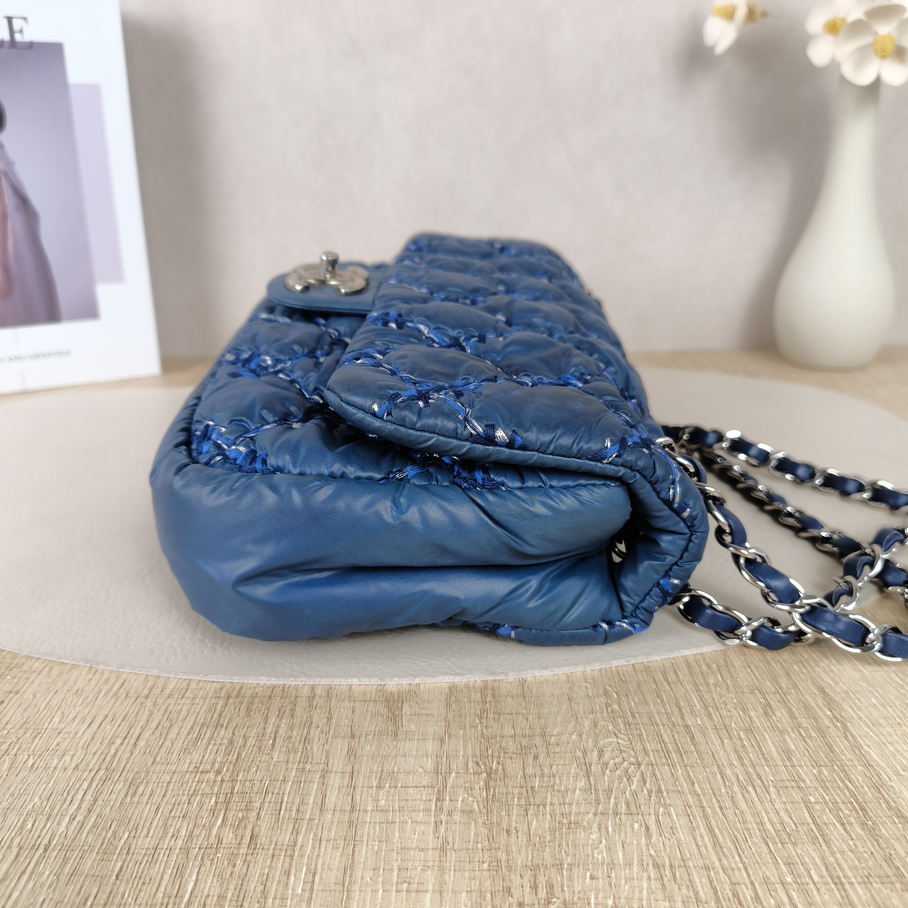 Chanel Crossbody Bagcf Collection Crossbody Bag Navy Nylon Medium26 × 6 × 15 cm — cover view 8 of 10