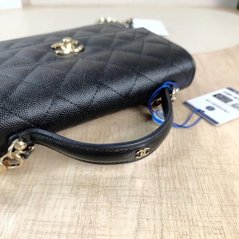 Chanel Backpack Backpack Black Grained Calfskin One Size18.2 × 5 × 14 cm — detail view 9 of 14
