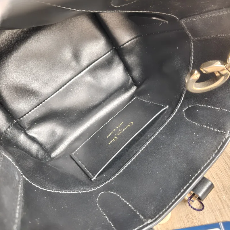 DIOR Top Handle Bag TOUJOURS Edition Black Calfskinmini13 × 12 × 15 cm — detail view 8 of 12
