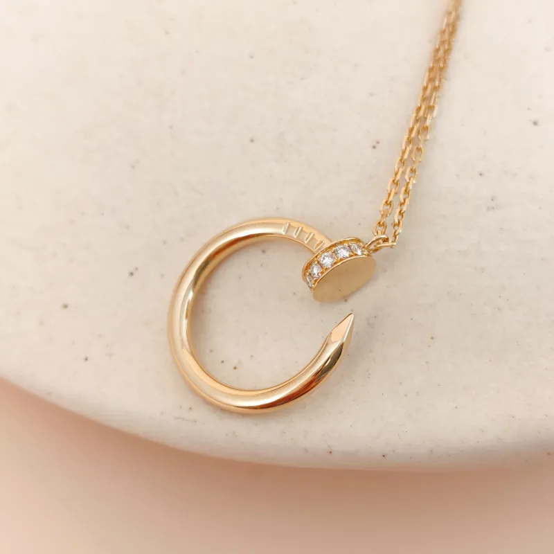CARTIER Necklace Juste un Clou Pavé Diamond Necklace Yellow Gold 18KY ellow Gold Diamond One Size 40cm — cover view 2 of 10