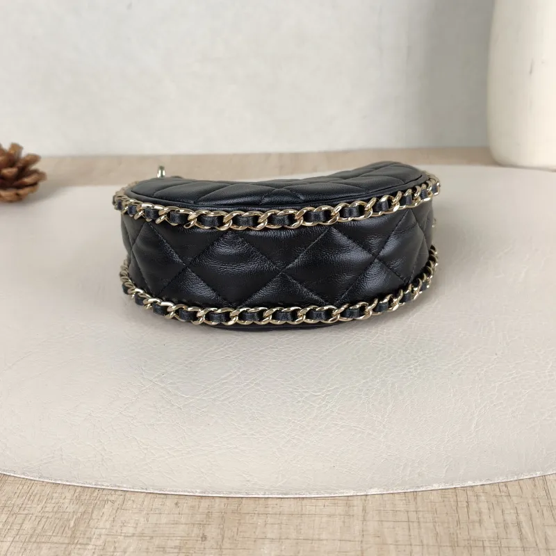 Chanel Crossbody Bag 23p Black Lambskin Mini 13.5 × 5 × 9.5 cm — cover view 2 of 5
