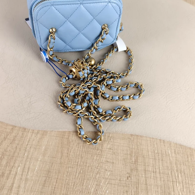 Chanel Crossbody Bag Edition Blue Lambskin One Size 10 × 7 × 9 cm 31 — detail view 11 of 12
