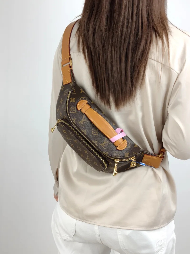 Louis Vuitton Belt Bag Rush Belt Bag Monogram PVC One Size 30 × 8 × 15 cm — on-model view 2 of 2