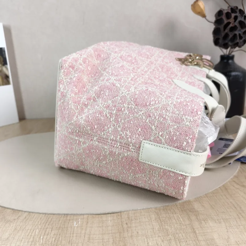 DIOR Top Handle Bag TOUJOURS Pink White Medium 28.5 × 17 × 21.5 cm — detail view 1 of 10