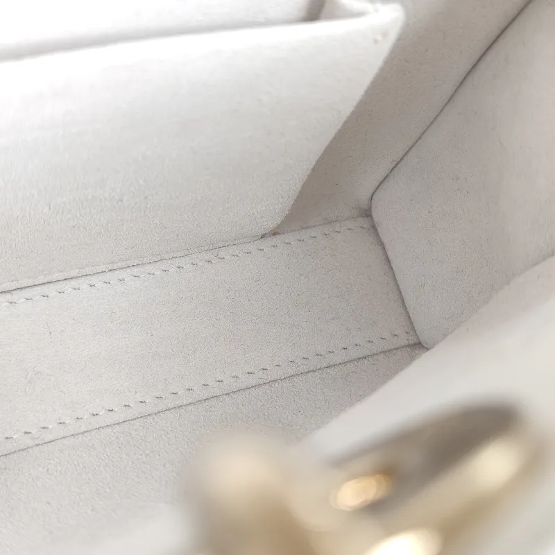 DIOR Shoulder Bag Lady D-Sire Red Embroidered White Red Calfskin Small 26 × 5 × 13 cm — detail view 3 of 14