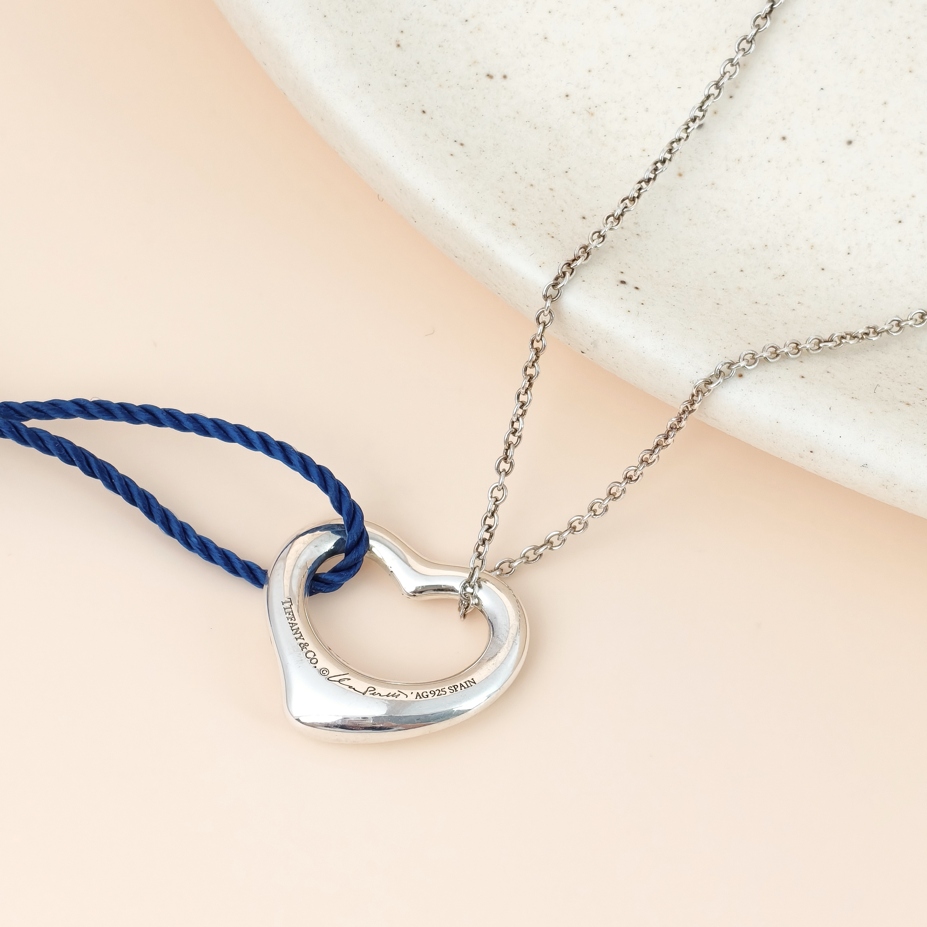 Tiffany&Co. Necklace Elsa Peretti Collection Open Heart Necklace Silver925 One Size38cm — cover view 6 of 9