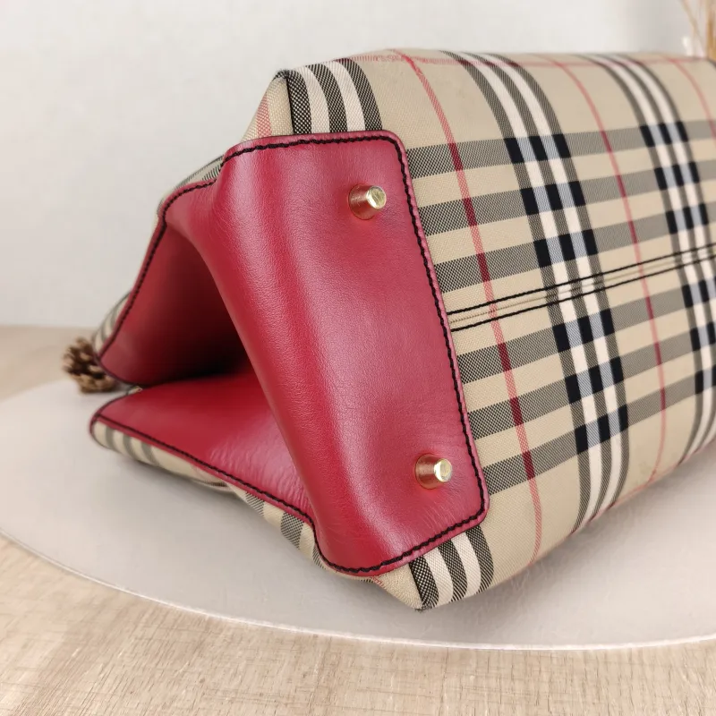 BURBERRY Shoulder Bag Top Handle Bag Canvas One Size 30 × 16 × 23 cm — detail view 9 of 12