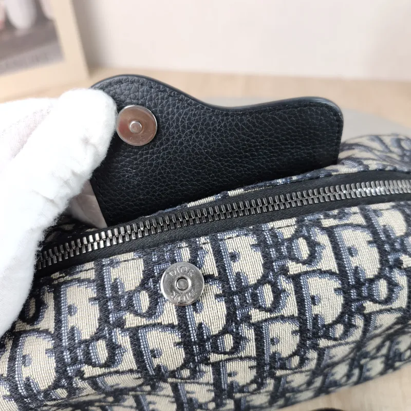 DIOR Crossbody Bag Lingot 22 Shoulder Bag Blue Canvas One Size 22 × 10.5 × 12.5 cm — detail view 7 of 12