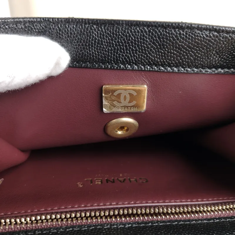 Chanel Backpack 23a Backpack Black with Gold-Tone Hardware Grained Calfskin One Size 20 × 7.5 × 21 cm — detail view 11 of 11
