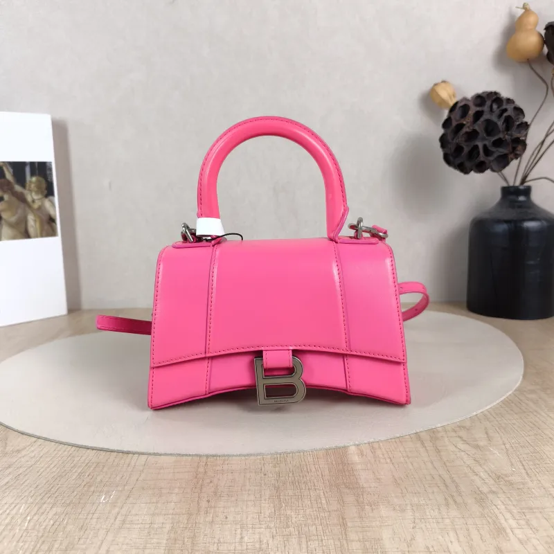 BALENCIAGA Crossbody Bag Hourglass Hourglass Bag Red Calfskinmini19 × 5 × 12 cm